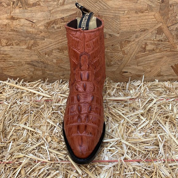 Men\'s Wéstern Vaquero Half boot Crocodile Print Leather Botin cognac Cocodrilo main image 5